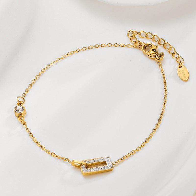 Louise | Bracelet en Acier inoxydable plaqué or 18K