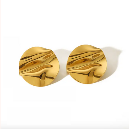 Diane | Boucles d'oreilles en acier inoxydable plaqué or 18K