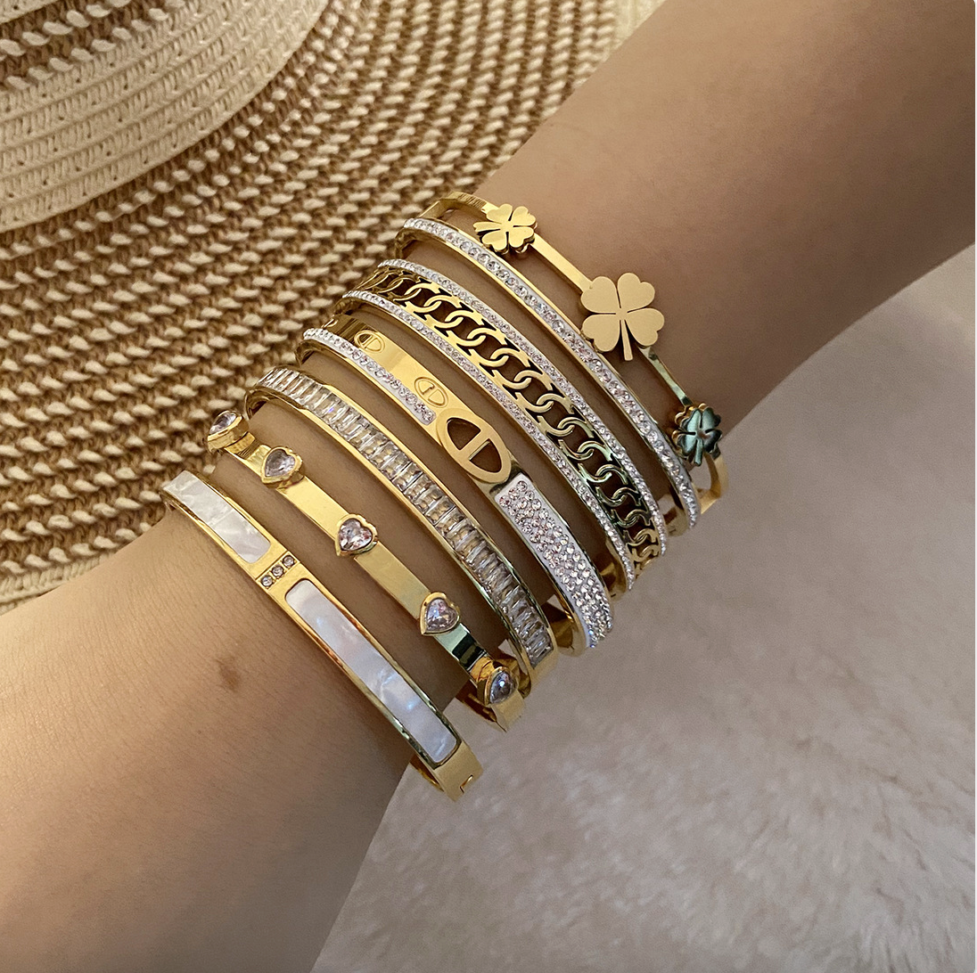 Joy | Bracelet en acier inoxydable plaqué or 18K