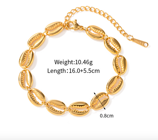 Romy | Bracelet en Acier inoxydable plaqué or 18K