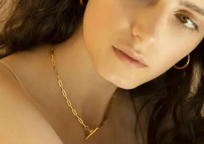 Adèle | Collier en acier inoxydable plaqué or 18K