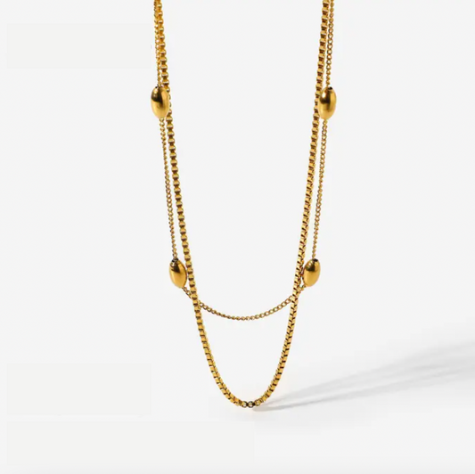 Léonie | Collier en acier inoxydable plaqué or 18K