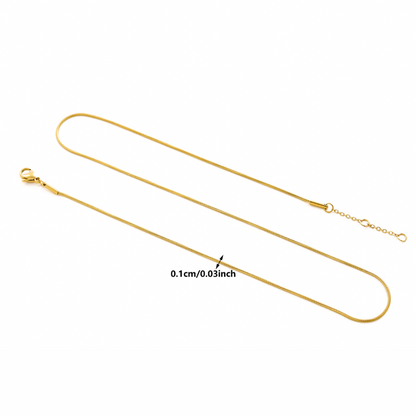 Judith | Collier sans médaillon en acier inoxydable plaqué or 18K