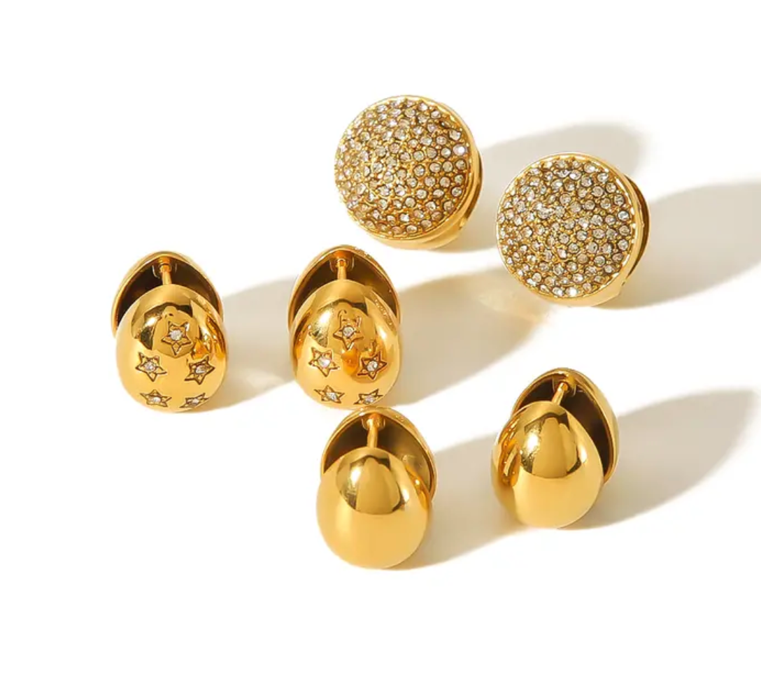 Duma | Boucles en acier inoxydable plaqué Or jaune 18k - JoseFlow Accessories