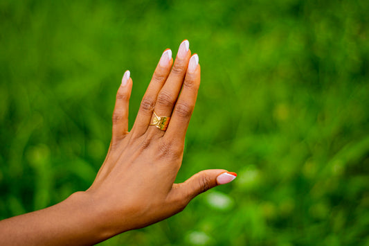 Cindy | Bague en acier inoxydable en couronne